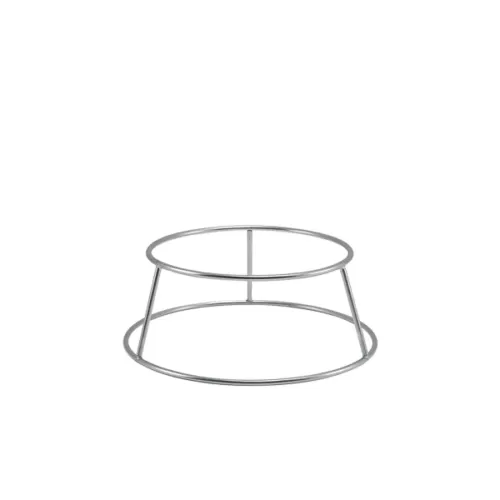 Genware Silver Anti-Slip Round Buffet Riser 10cm