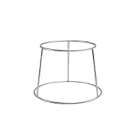 Genware Silver Anti-Slip Round Buffet Riser 18cm