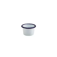 GenWare Enamel White With Blue Rim Ramekin 7cm 90ml 3.2oz