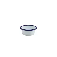 GenWare Enamel White With Blue Rim Ramekin 8cm 90ml 3.2oz