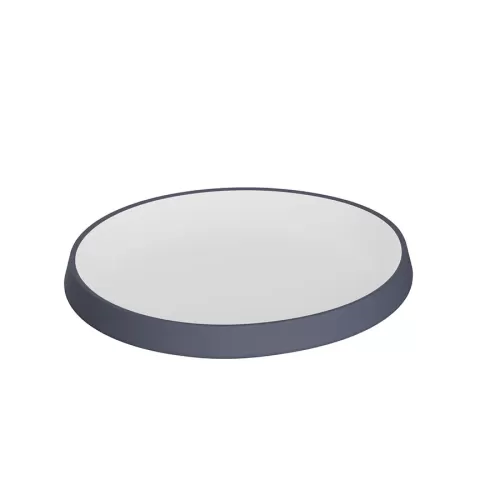 Dalebrook Trafalgar White & Grape Melamine Large Shallow Round Bowl 31.8x29.6x4.4cm