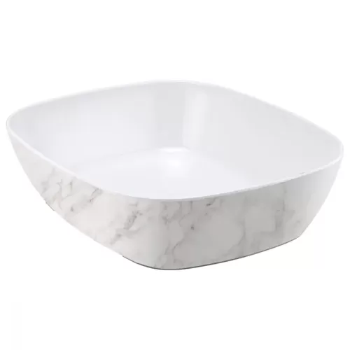 Dalebrook White Carrara Melamine 1/2 Gastronorm Crock 26.5x32.5x8cm 3.5 Litre