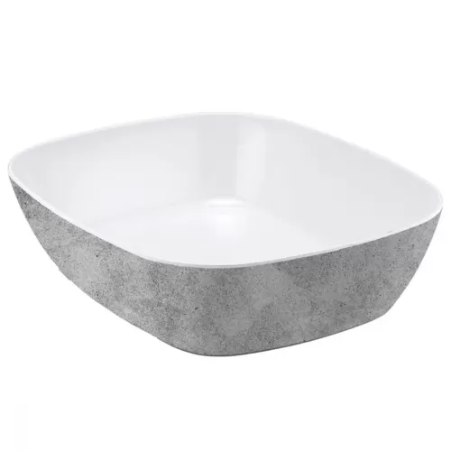 Dalebrook White Urban Melamine 1/2 Gastronorm Rectangular Crock 26.5x32.5x8cm 3.5 Litre
