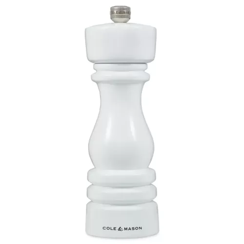 Cole & Mason London White Gloss Wood Salt Mill 18cm