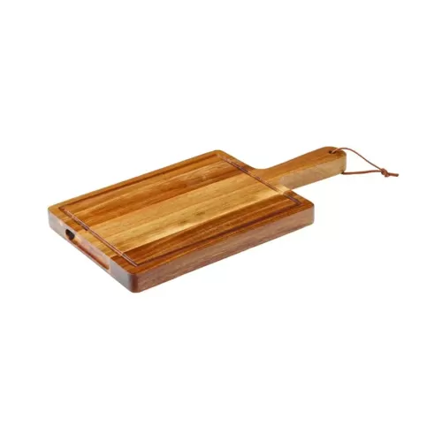 Utopia Chicago Acacia Wood Board With Leather Strap 9.5 x 7in
