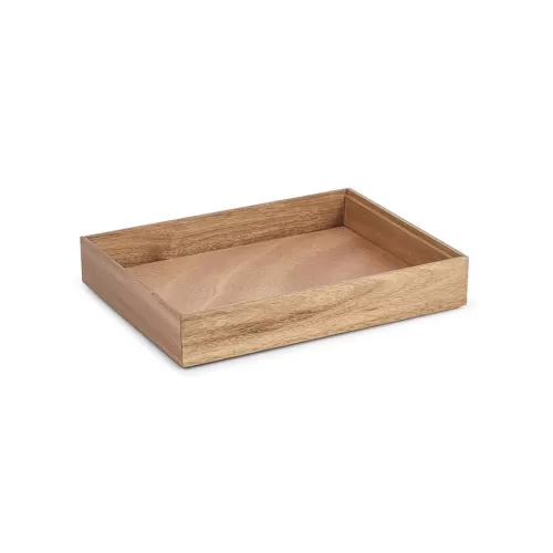 Pujadas Wooden Brown Basket 30 x 22 x 5cm