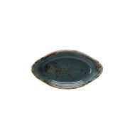 Blue Oval Eared Dish 24.5 x 13.5cm