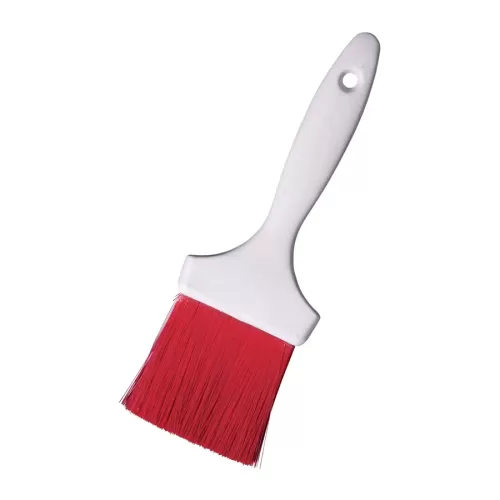 Flat Pastry Glazing Brush Red 75mm