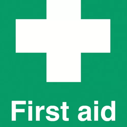 Mileta Safety Sign Self Adhesive Vinyl - First Aid Sign 15x10cm