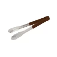 Prepara Tongs Stainless Steel 24cm Brown Non Slip Handle