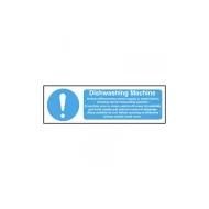 Mileta Kitchen Food Safety Sign - Microwave Oven Catering Equipment safety notice Vinyl Sign 100x300mm
