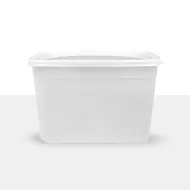 Parkers Ice Cream Container 4ltr Natural Polypropylene 222x162x149mm