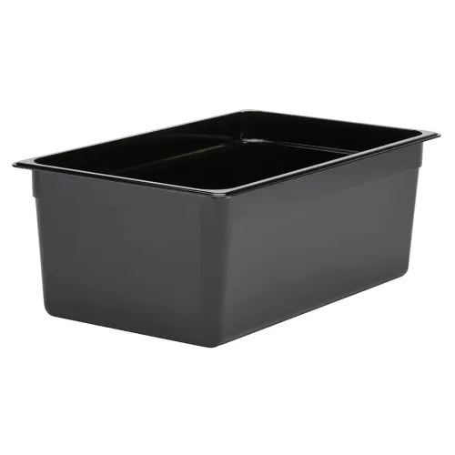 Cambro Camwear Black Polycarbonate 1/1 Gastronorm Pan 200mm Deep