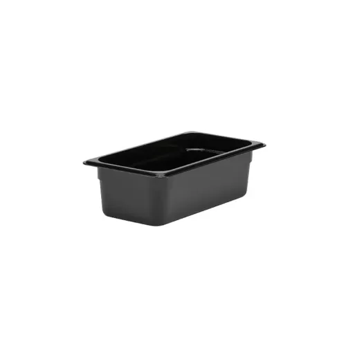 Cambro Camwear Black Polycarbonate 1/1 Gastronorm Pan