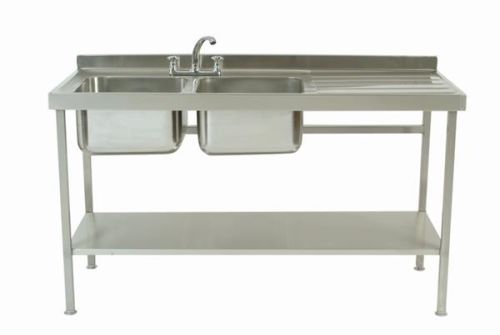 Sink Unit, Double Bowl, Single Drainer 1800 long - Parry